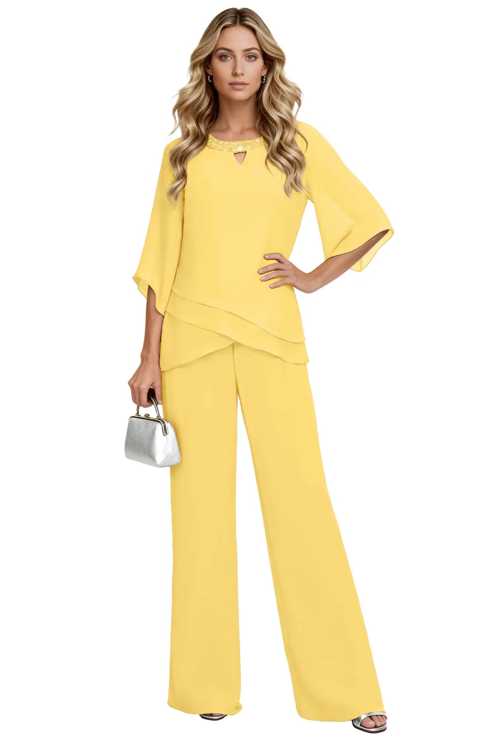 Sophisticated Loose-Fit Formal Pant Set