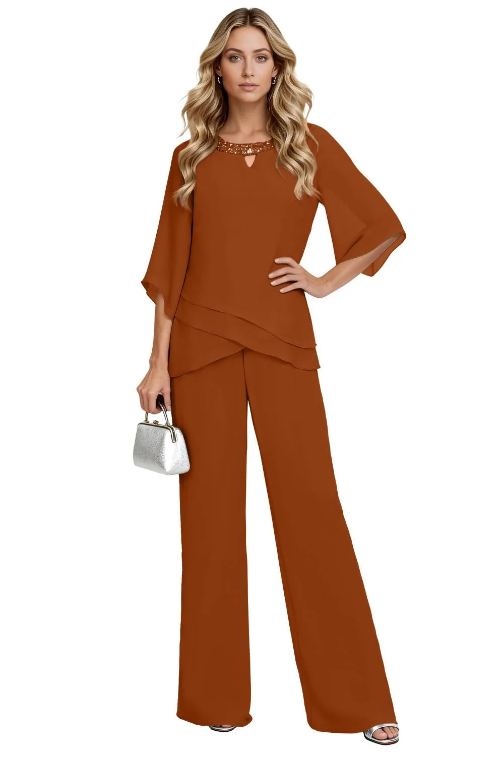 Sophisticated Loose-Fit Formal Pant Set