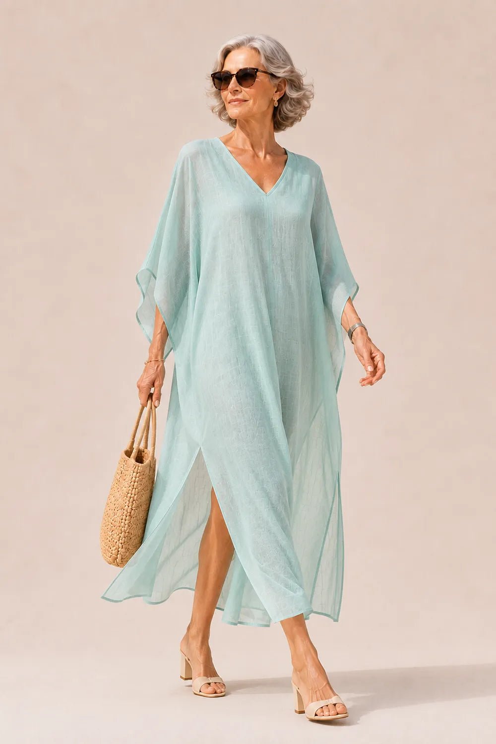 Relaxed Fit Chiffon Overlay Occasion Dress