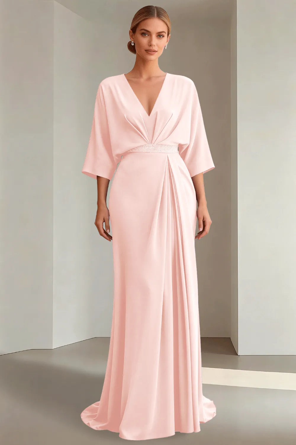 Seraphina Tie-Back Satin Formal Dress