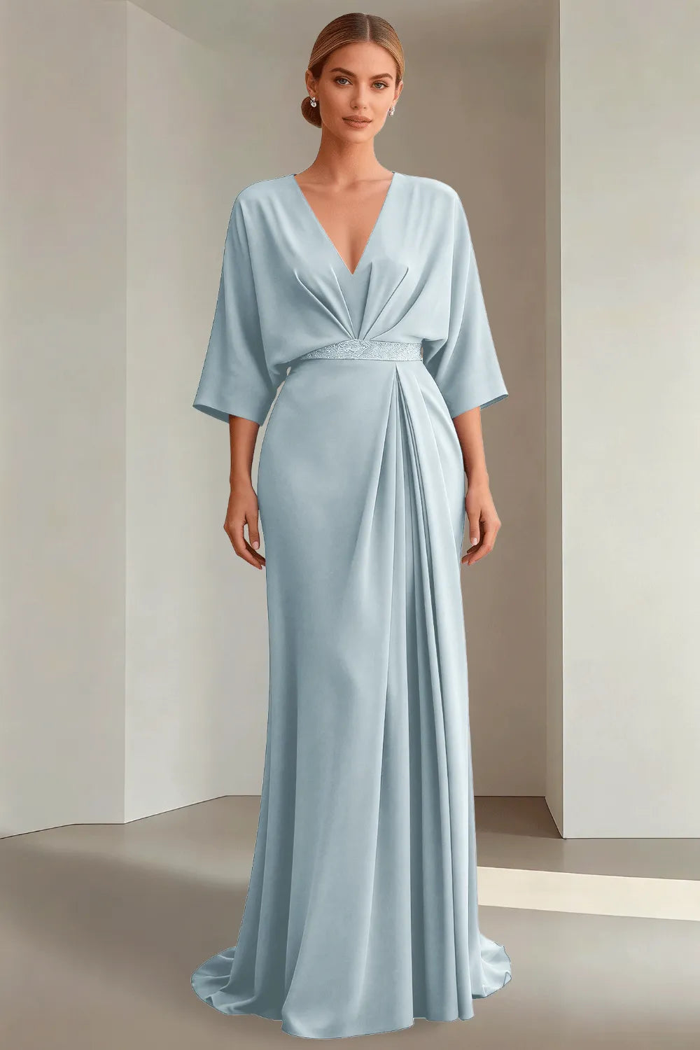 Seraphina Tie-Back Satin Formal Dress