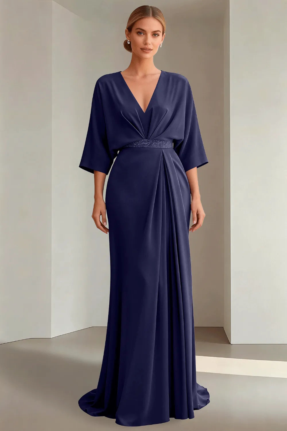 Seraphina Tie-Back Satin Formal Dress