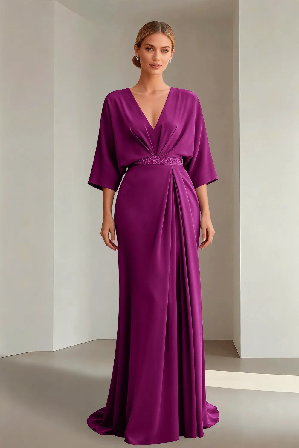 Seraphina Tie-Back Satin Formal Dress