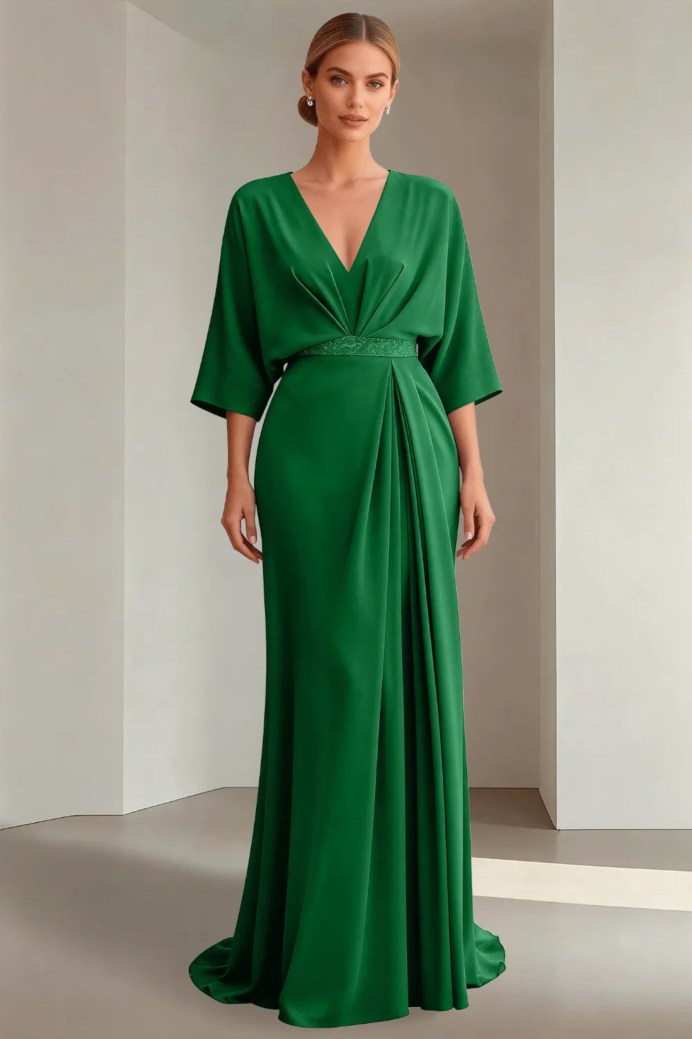 Seraphina Tie-Back Satin Formal Dress