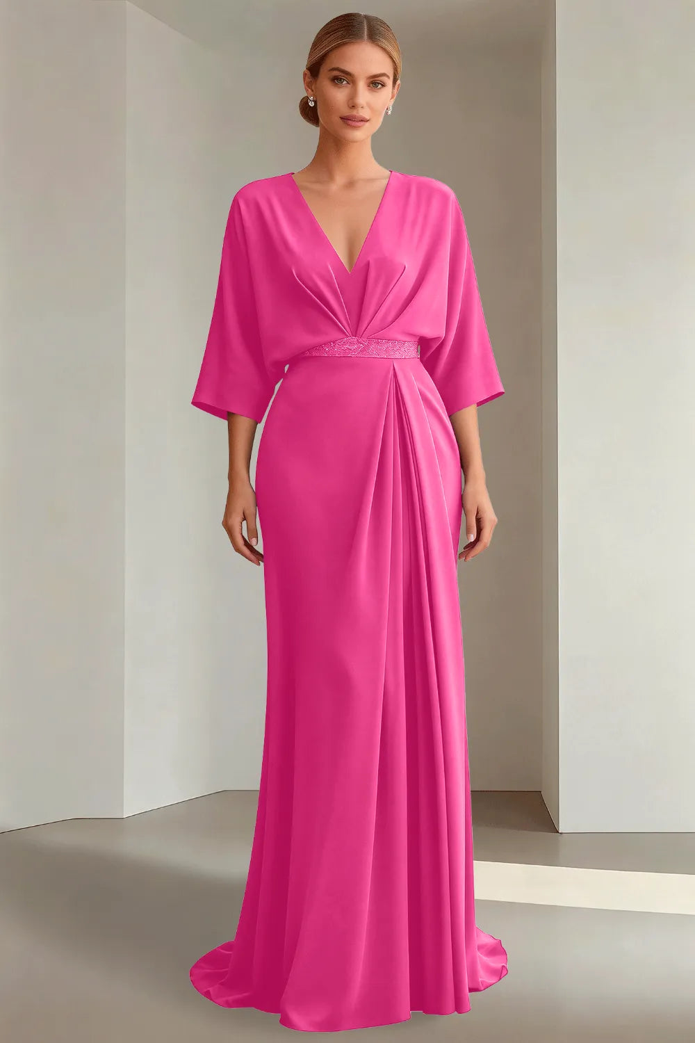 Seraphina Tie-Back Satin Formal Dress