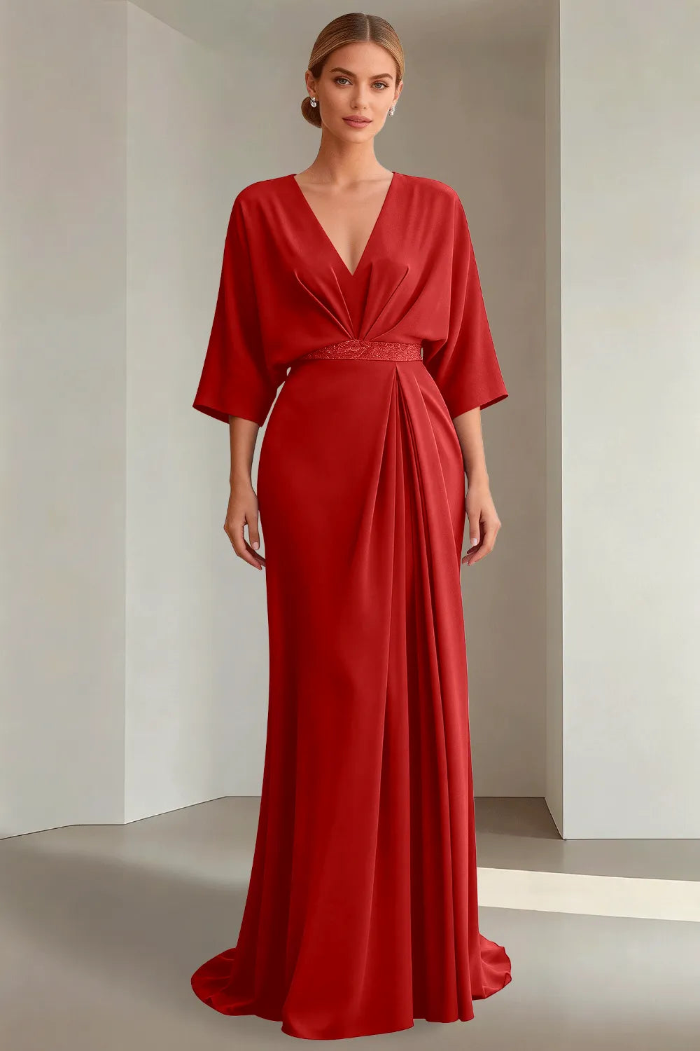 Seraphina Tie-Back Satin Formal Dress