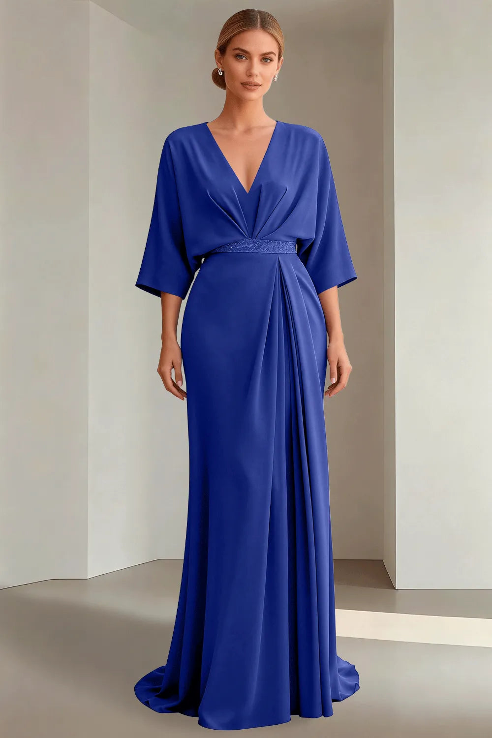 Seraphina Tie-Back Satin Formal Dress