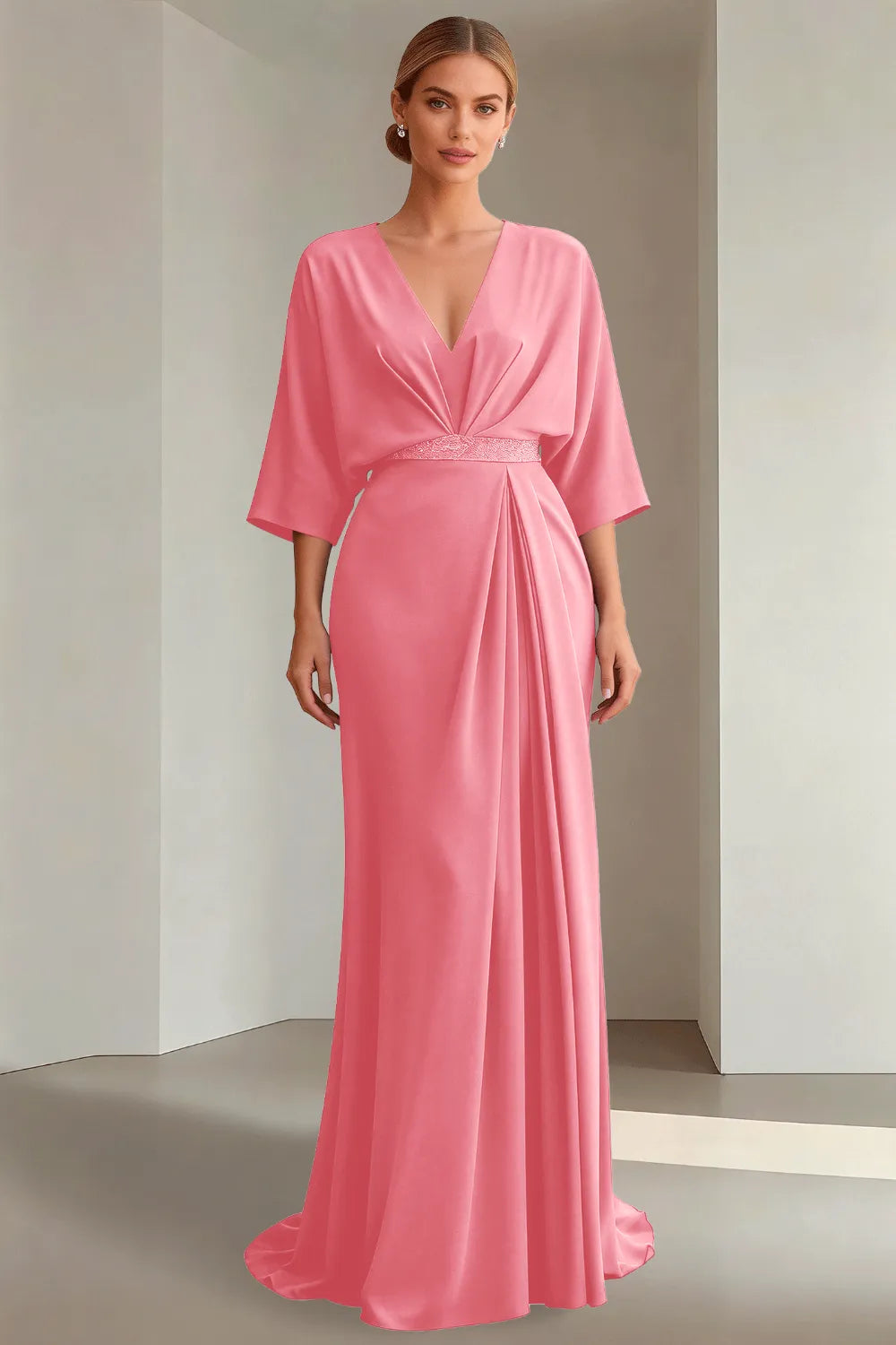 Seraphina Tie-Back Satin Formal Dress