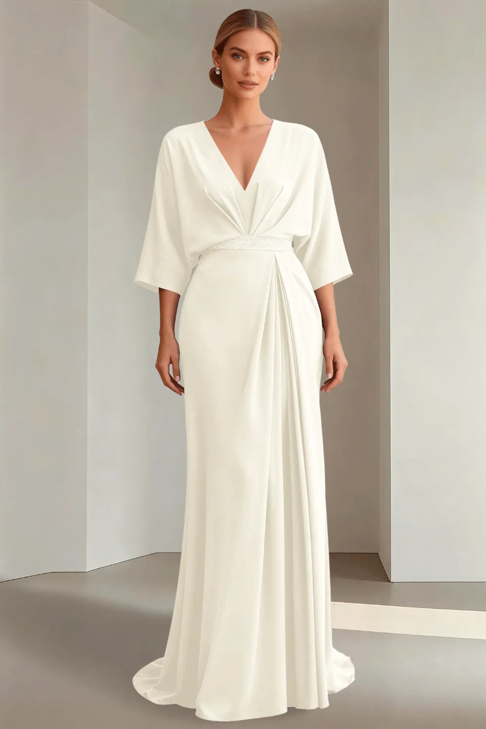 Seraphina Tie-Back Satin Formal Dress