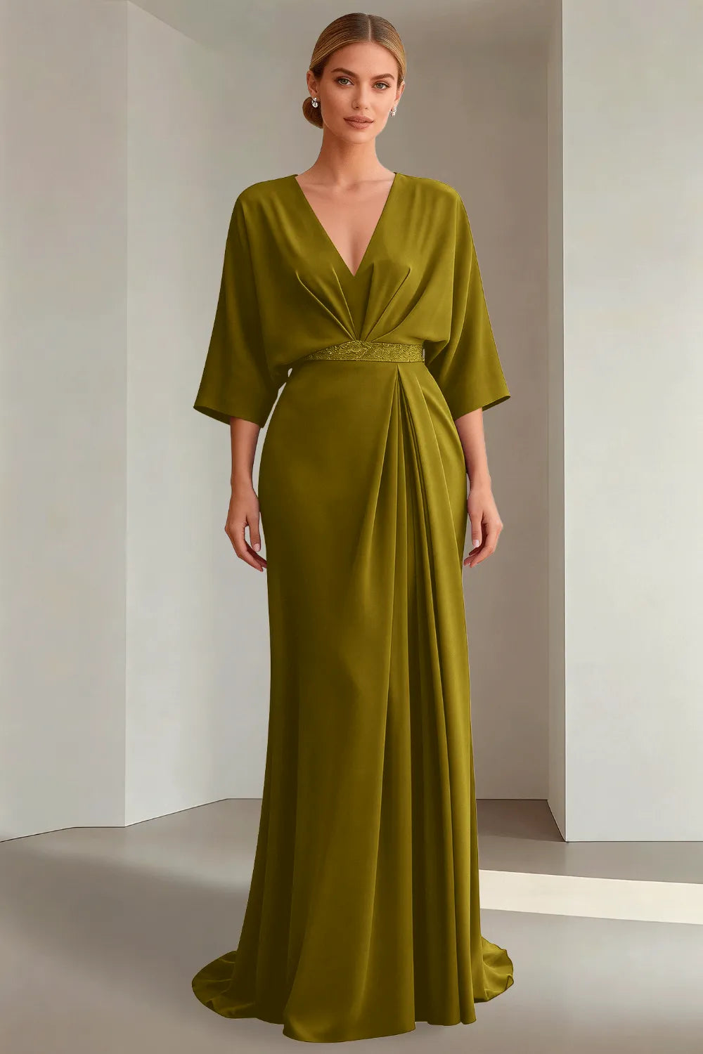 Seraphina Tie-Back Satin Formal Dress