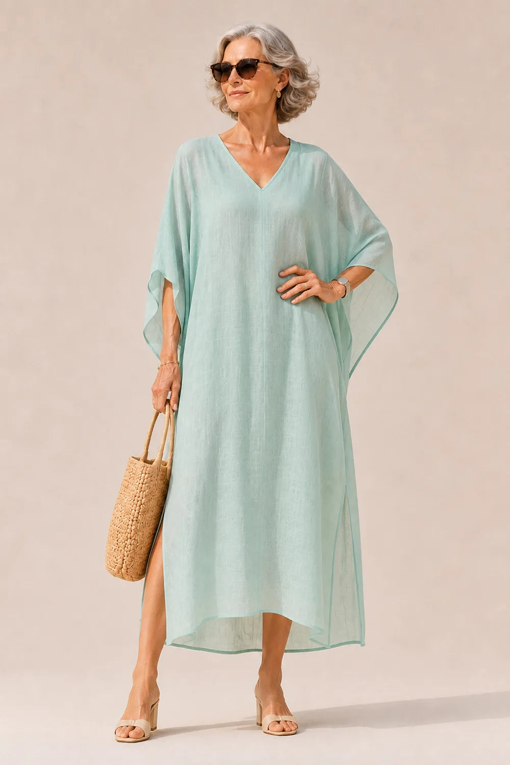 Relaxed Fit Chiffon Overlay Occasion Dress