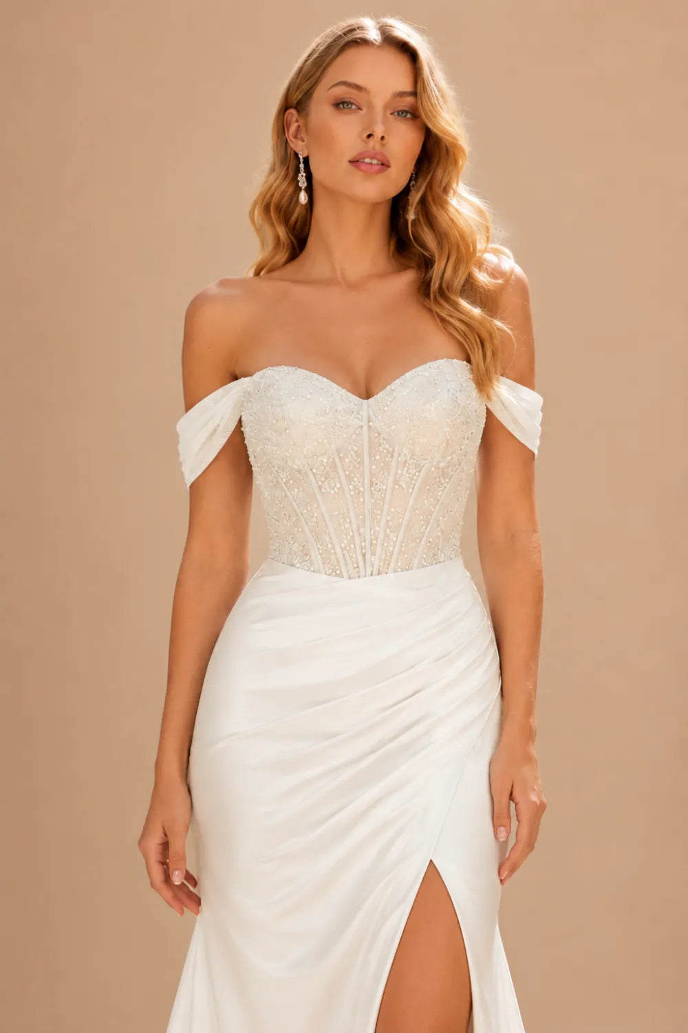 Off Shoulder Mermaid Evening Gown