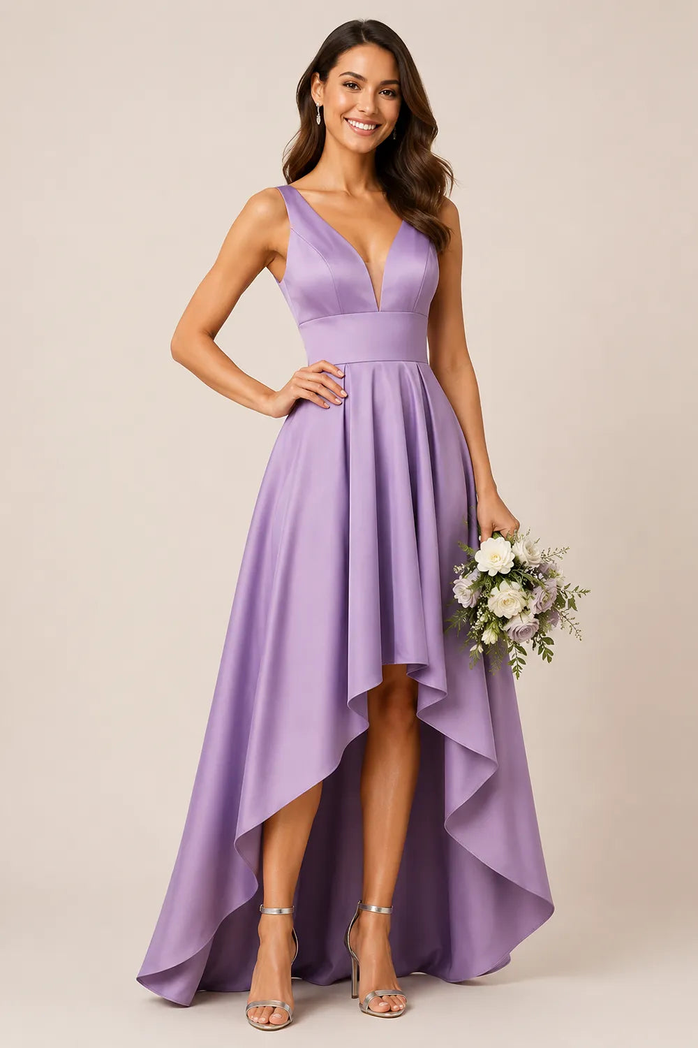 Valeria Open Back Satin Bridesmaid Dress