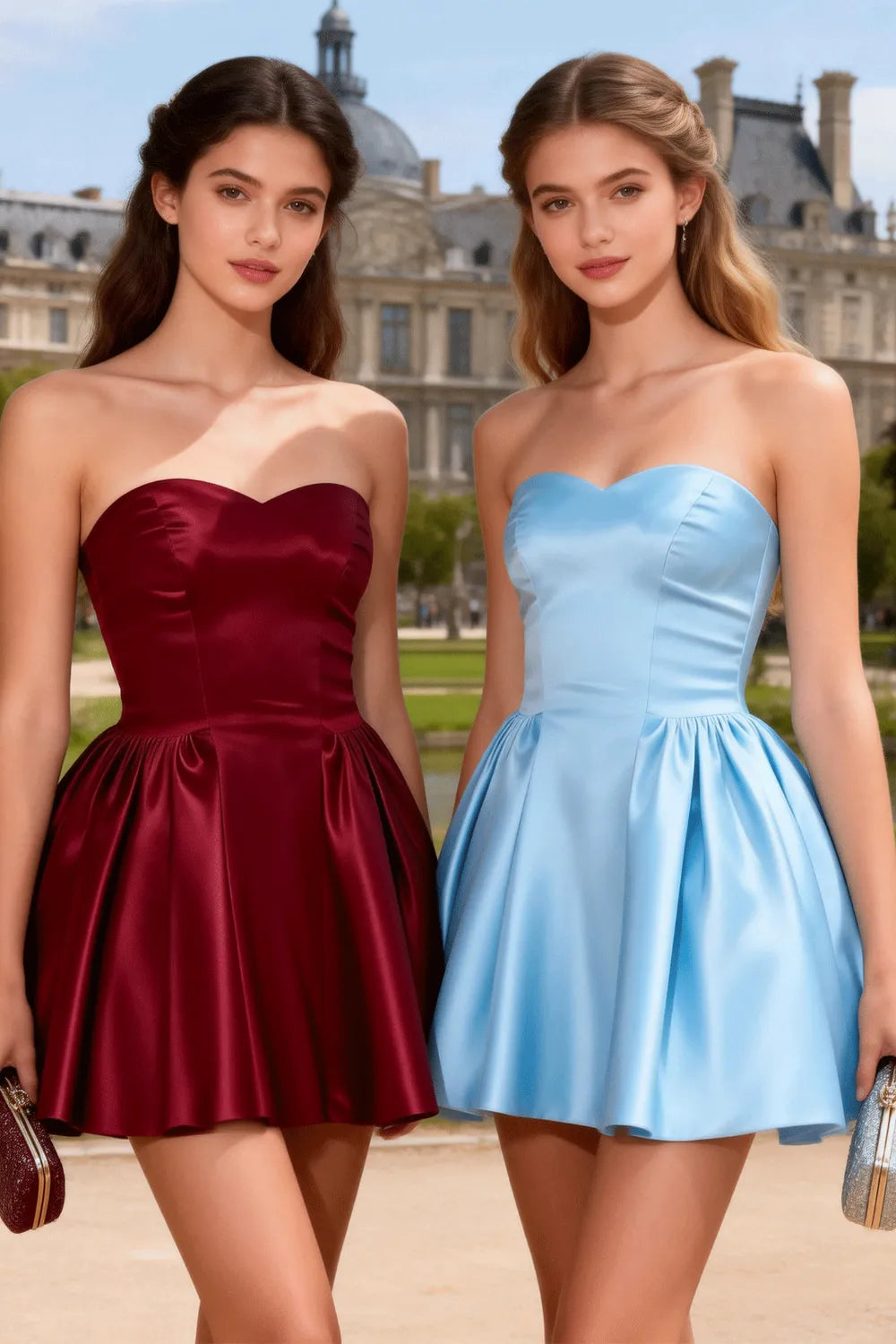 Sexy Satin Mini Dress for Wedding Guest