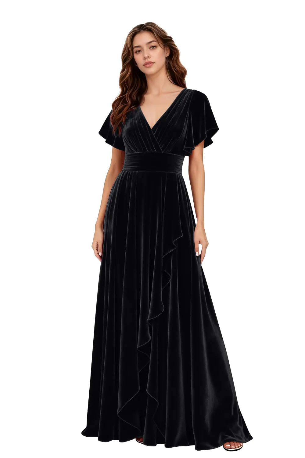 Vintage Velvet Formal Evening Gown for Women