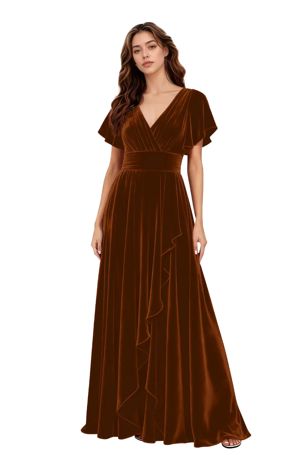 Vintage Velvet Formal Evening Gown for Women