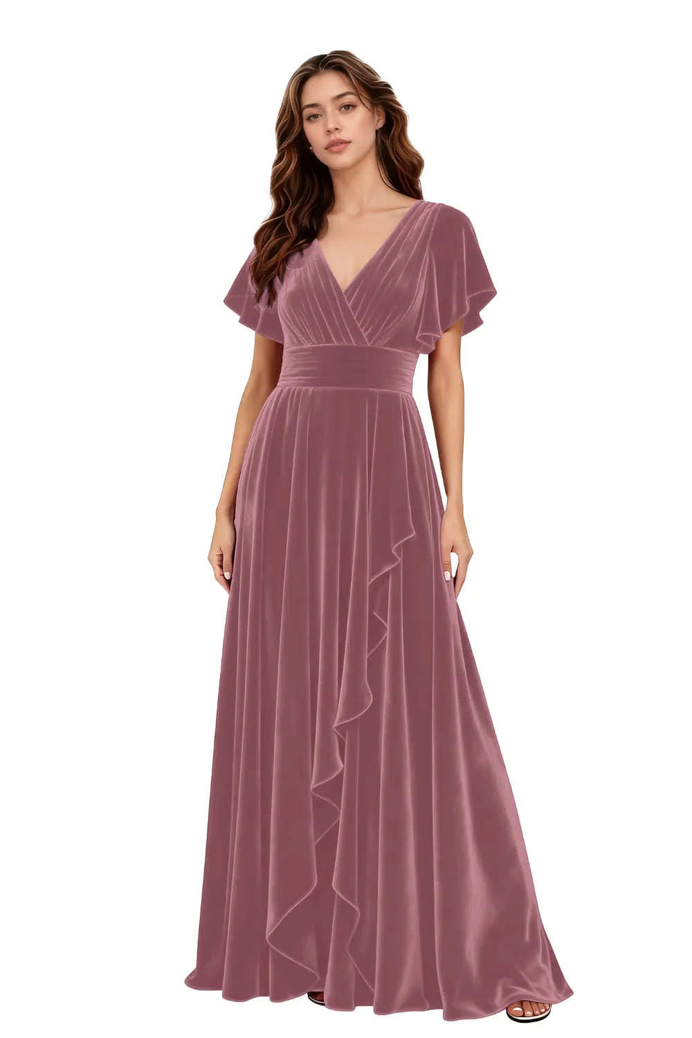 Vintage Velvet Formal Evening Gown for Women