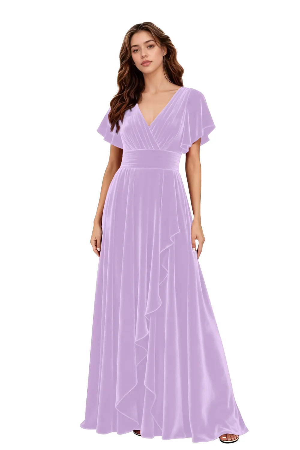 Vintage Velvet Formal Evening Gown for Women