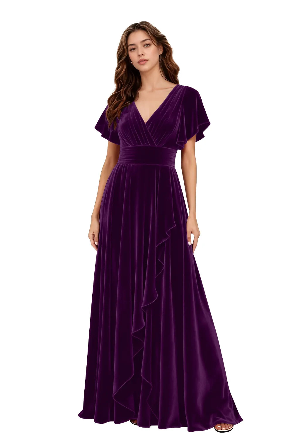 Vintage Velvet Formal Evening Gown for Women