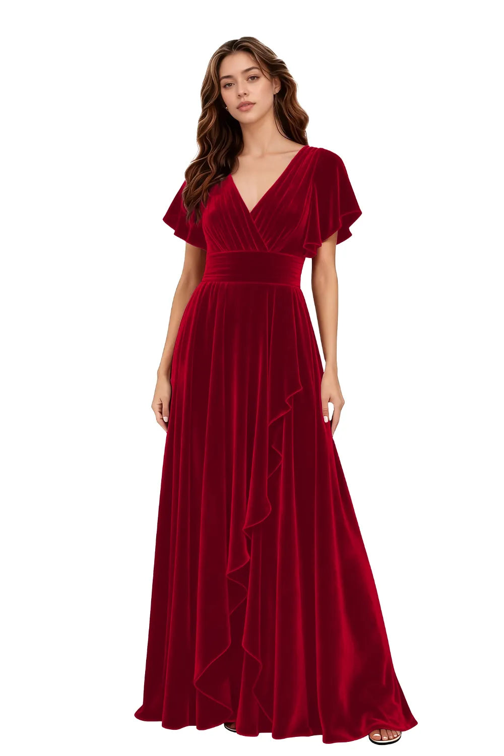 Vintage Velvet Formal Evening Gown for Women