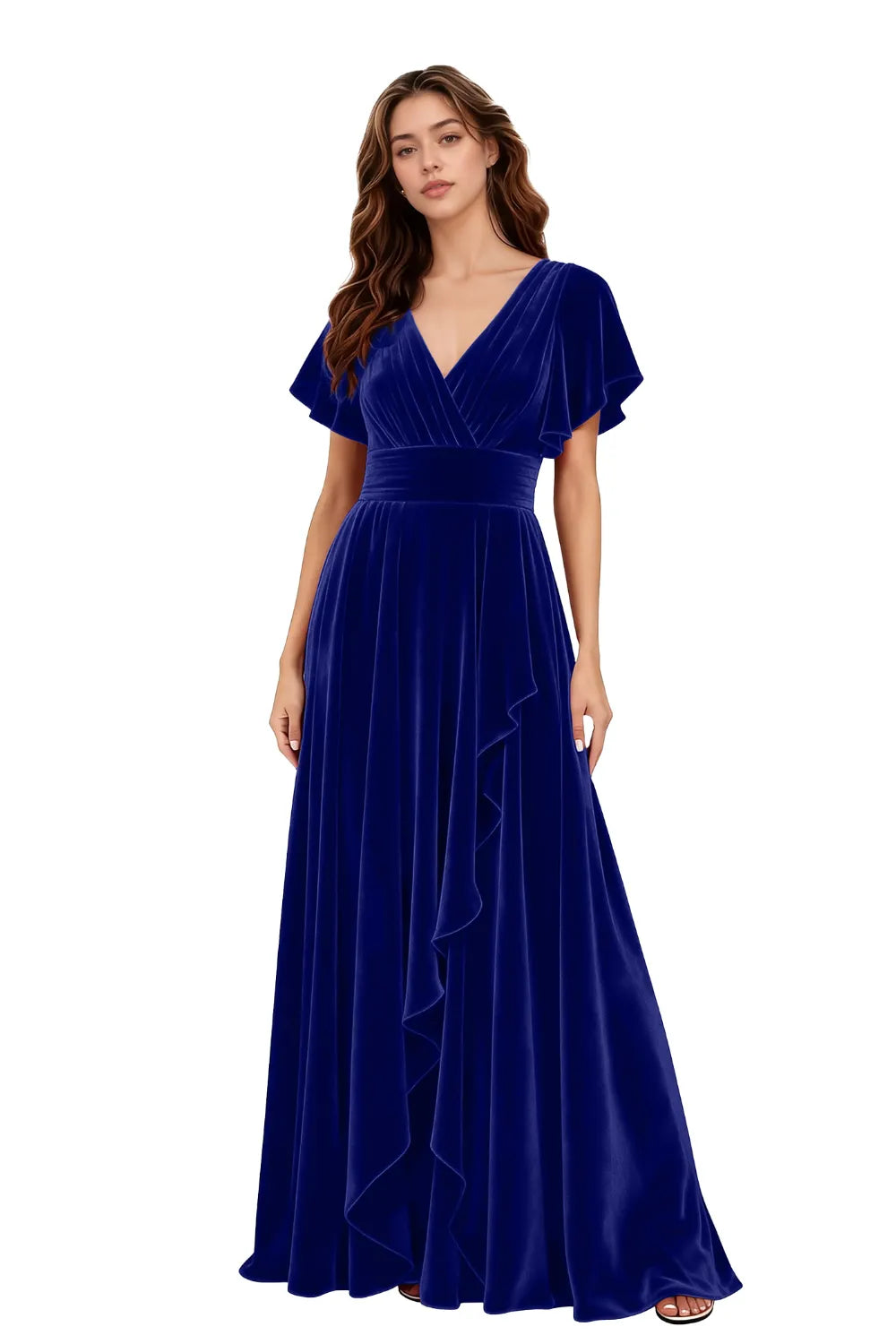 Vintage Velvet Formal Evening Gown for Women