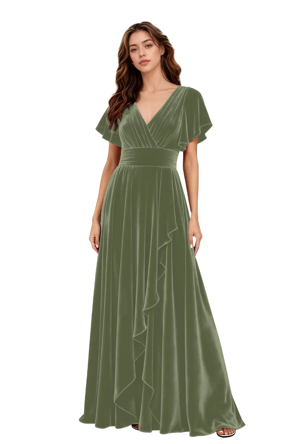 Vintage Velvet Formal Evening Gown for Women