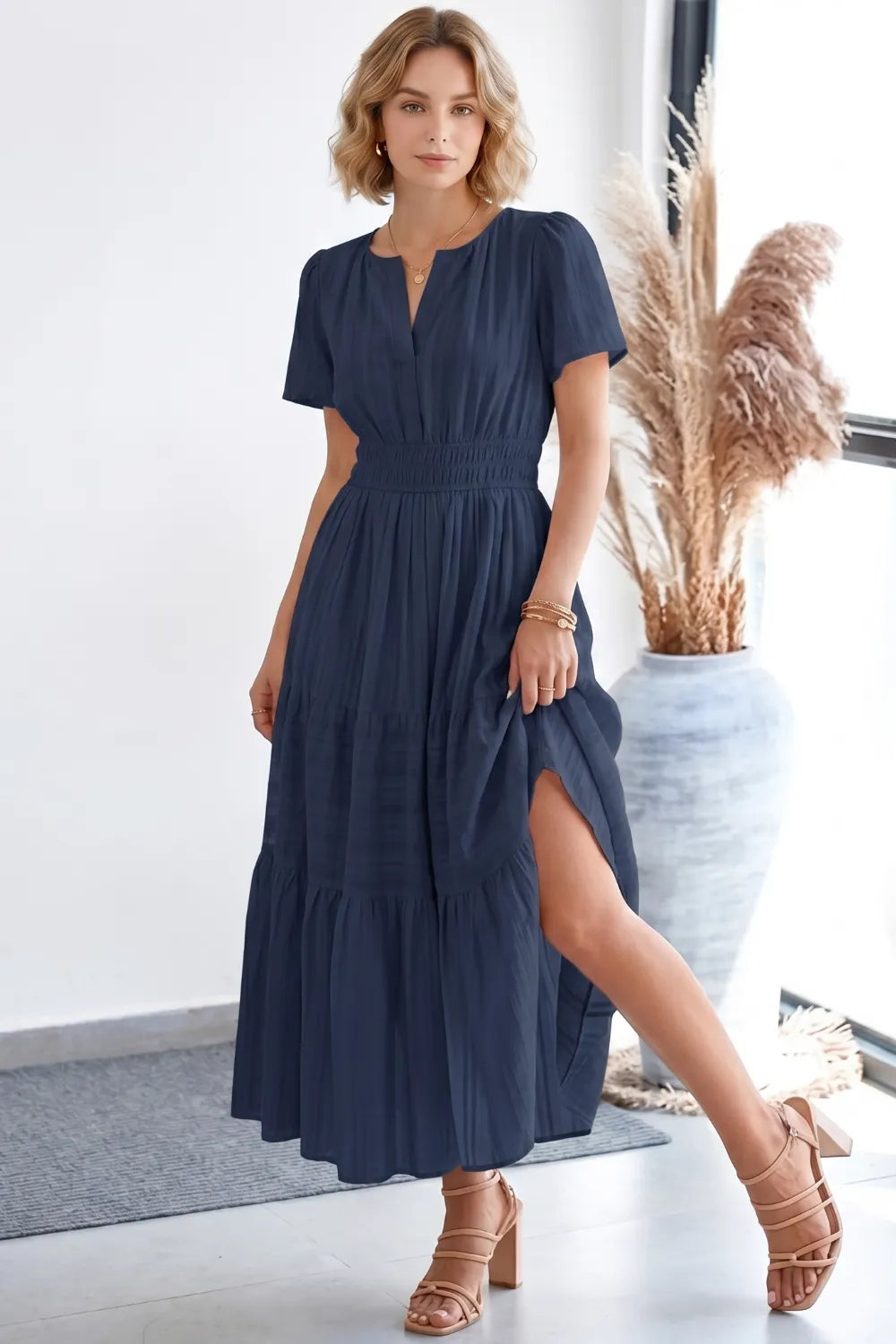 Casual Flowy Chiffon Wedding Guest Dress