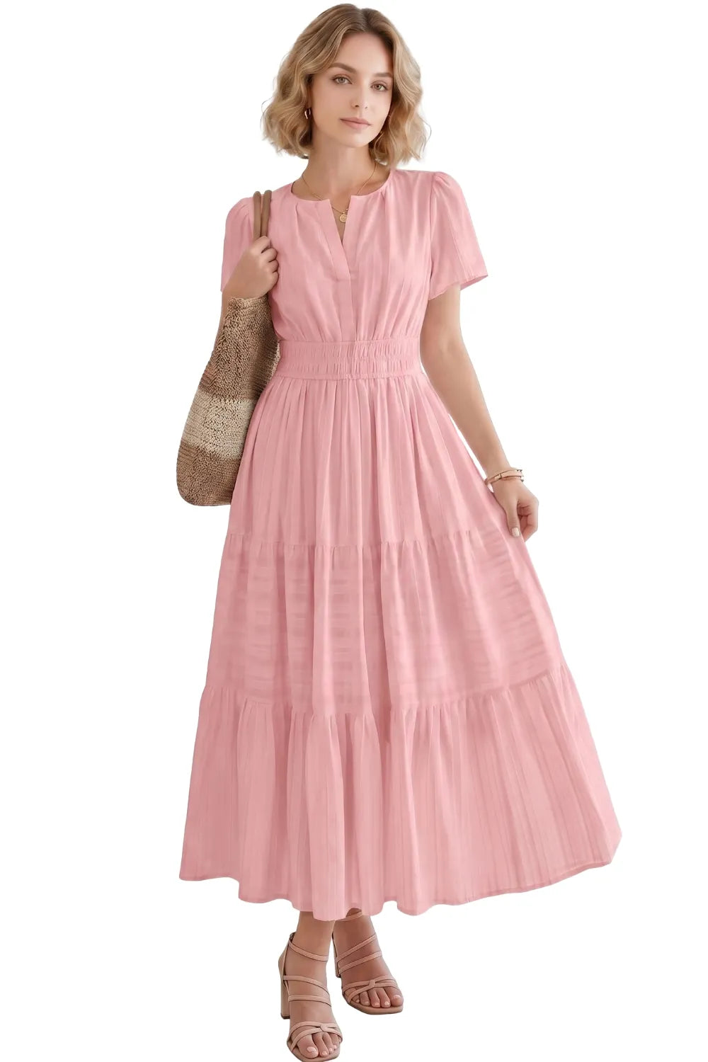 Casual Flowy Chiffon Wedding Guest Dress