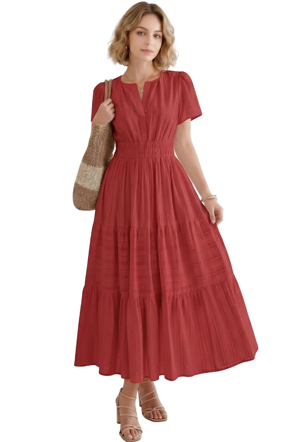 Casual Flowy Chiffon Wedding Guest Dress