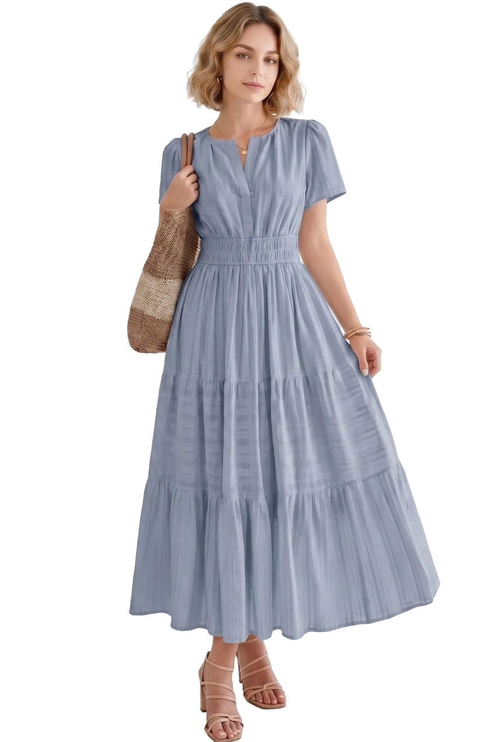 Casual Flowy Chiffon Wedding Guest Dress