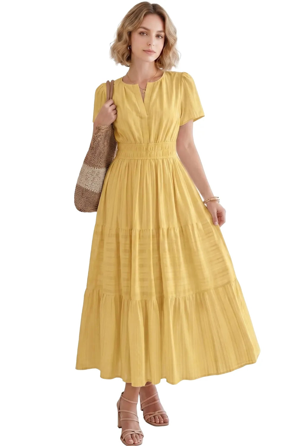 Casual Flowy Chiffon Wedding Guest Dress