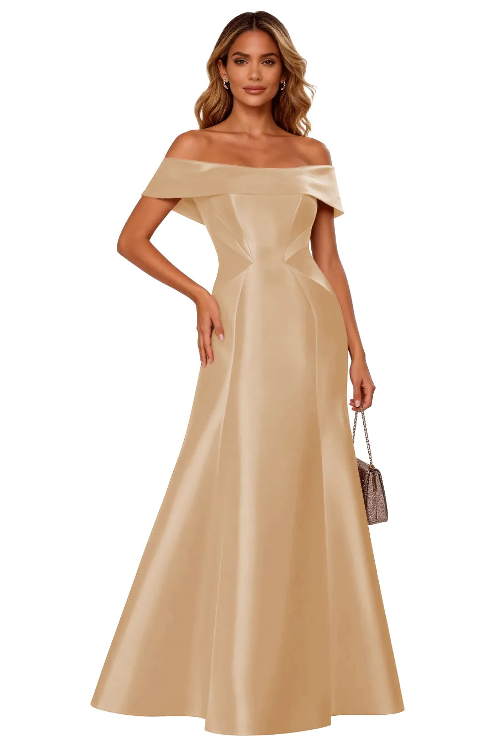 Classic Off-Shoulder Gala Formal Evening Gown