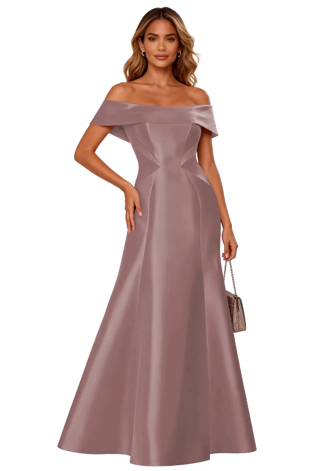 Classic Off-Shoulder Gala Formal Evening Gown