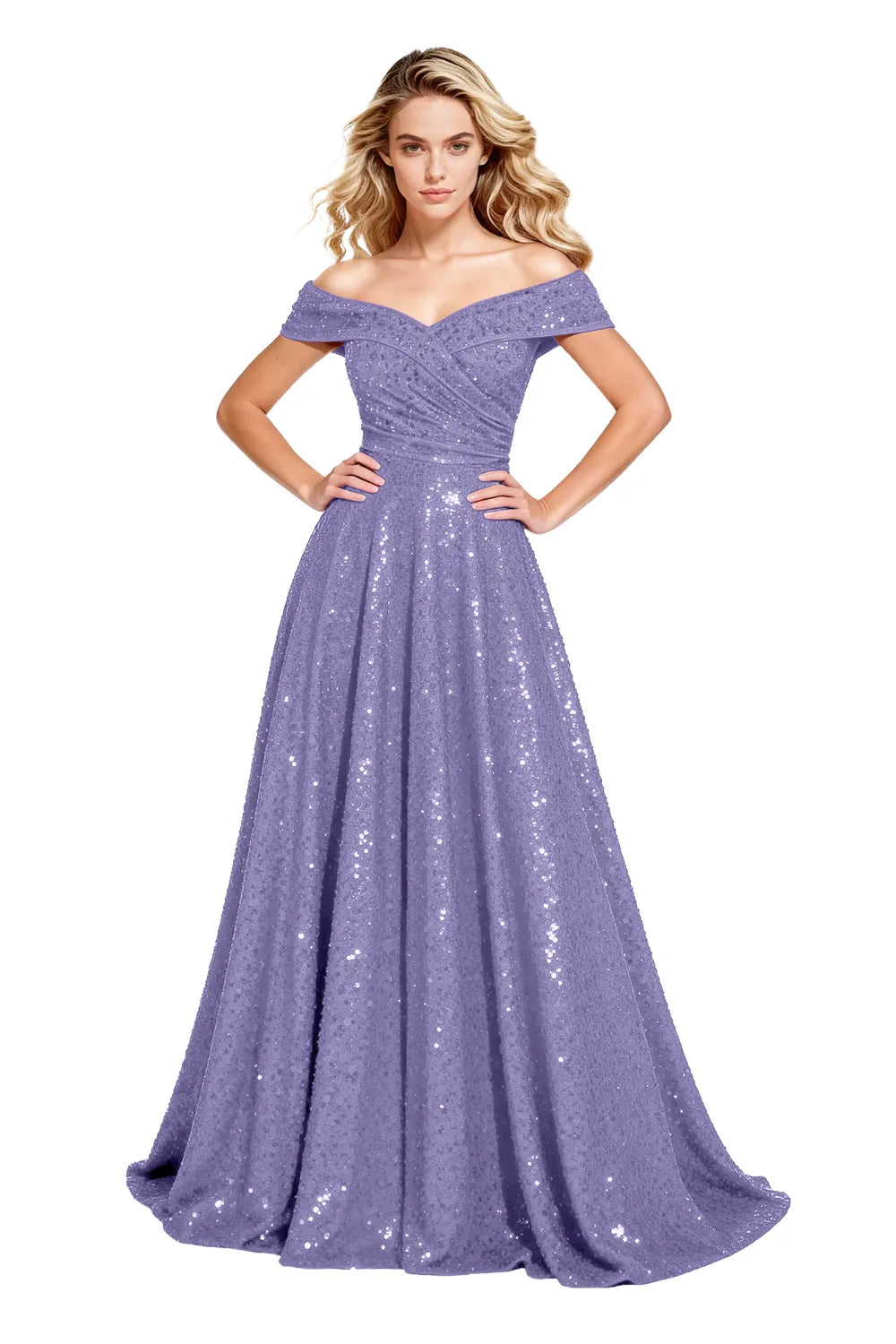 Luxury Off Shoulder Sequin Ball Gown Party Dress Evening Gown Elegant Prom Dress