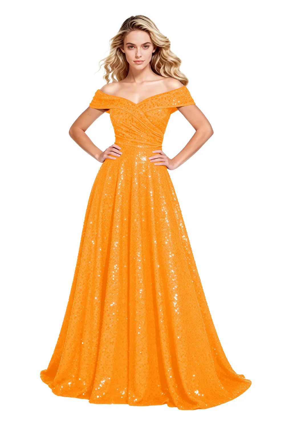 Luxury Off Shoulder Sequin Ball Gown Party Dress Evening Gown Elegant Prom Dress