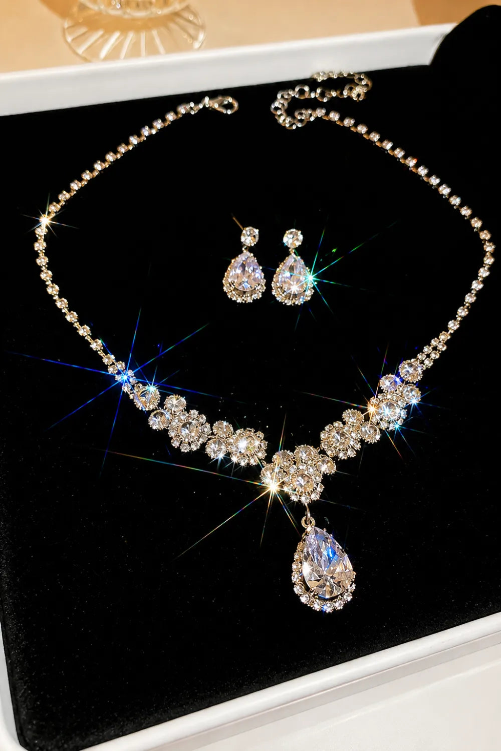 Crystal Bloom Necklace Set