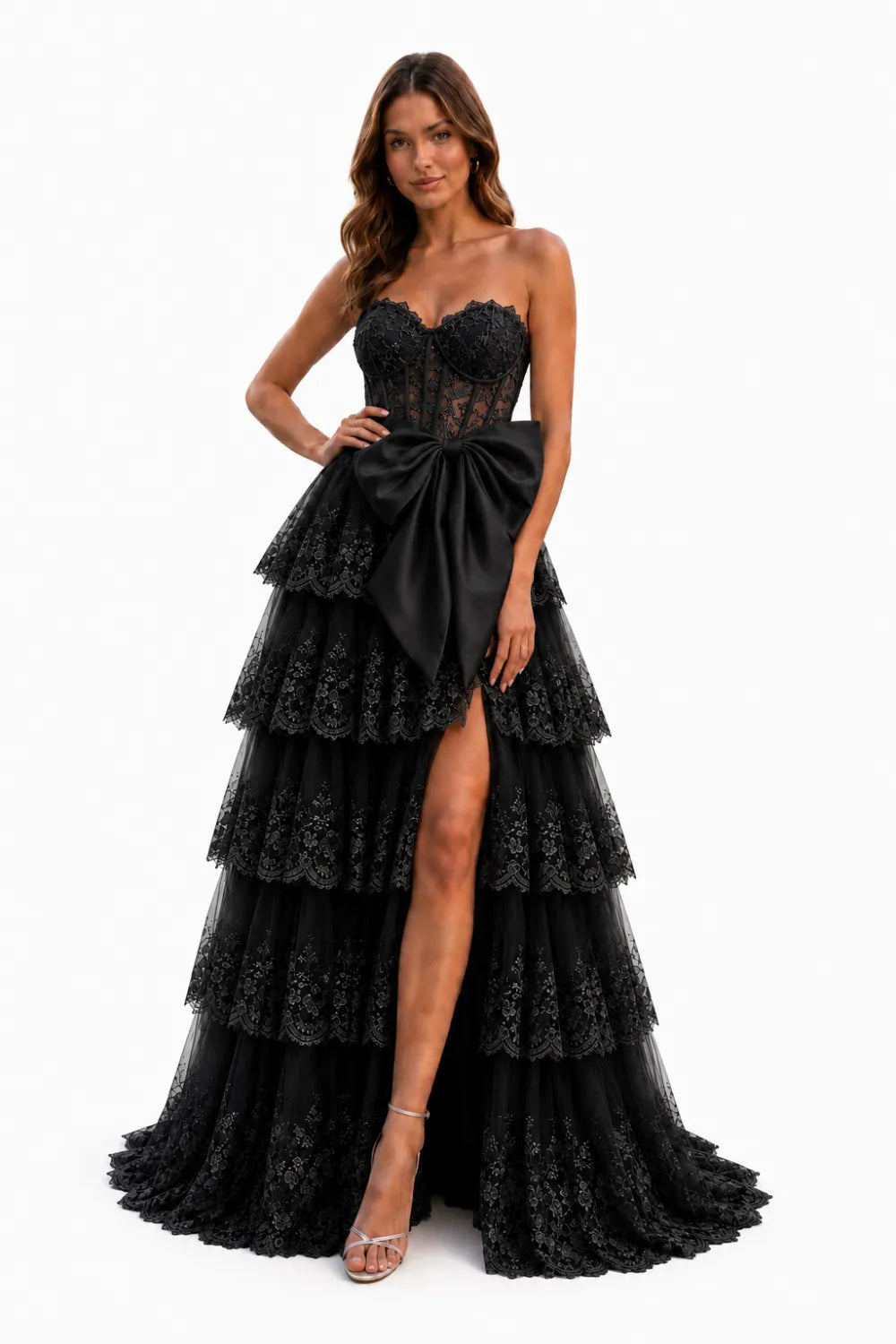 Elegant Backless Tulle Ball Gown
