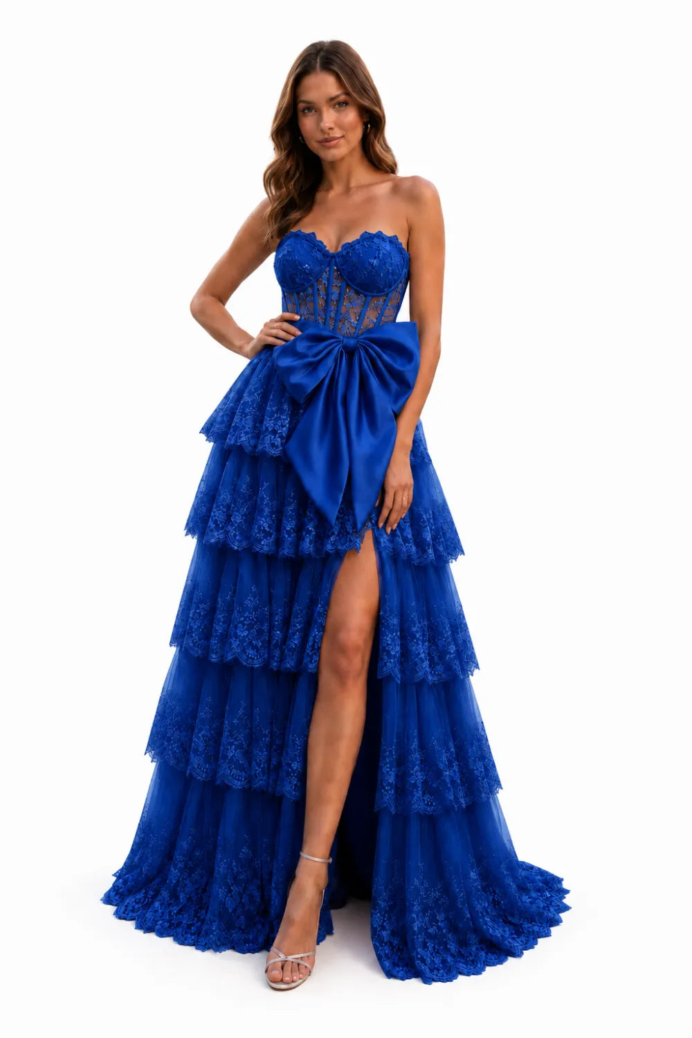 Elegant Backless Tulle Ball Gown