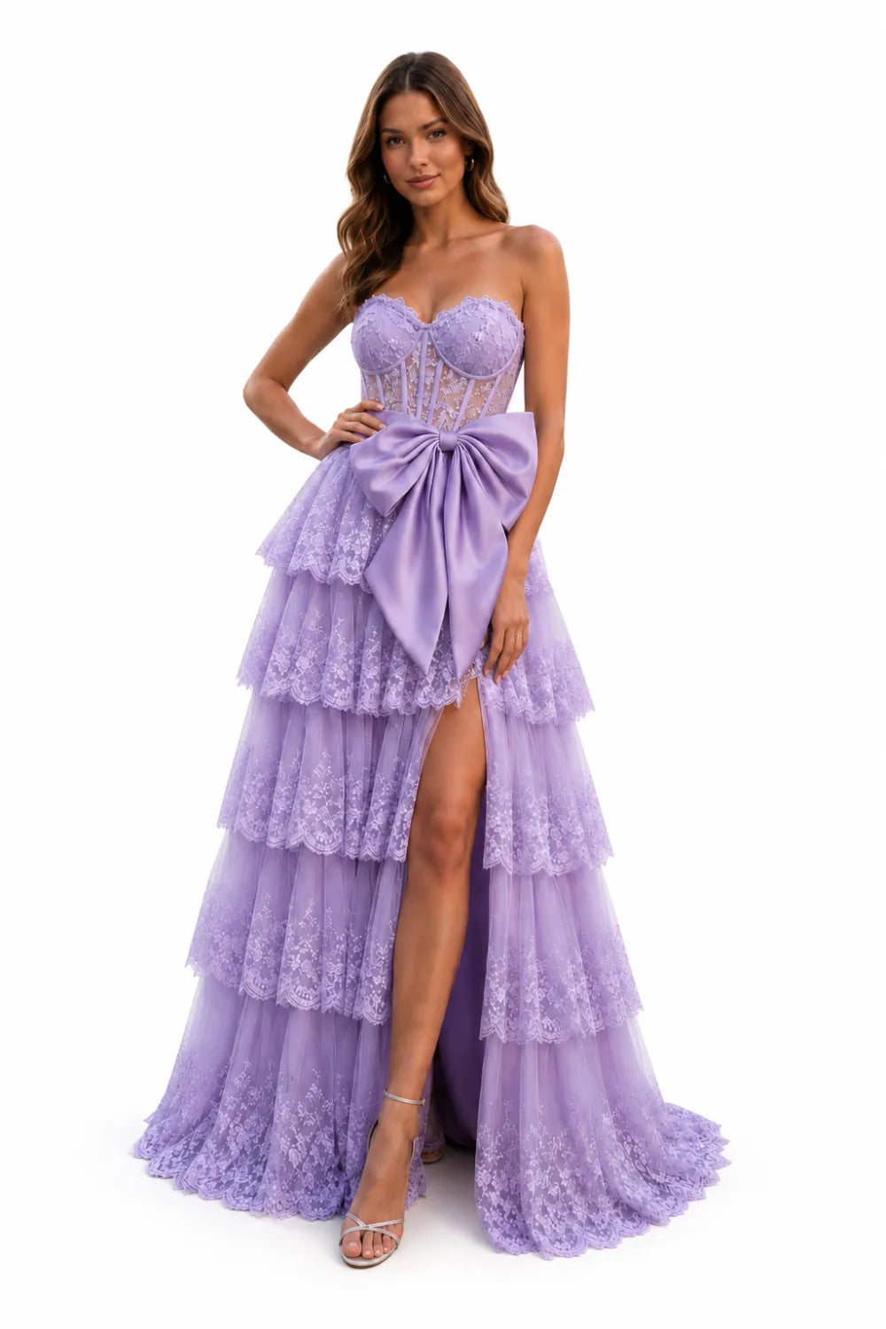 Elegant Backless Tulle Ball Gown
