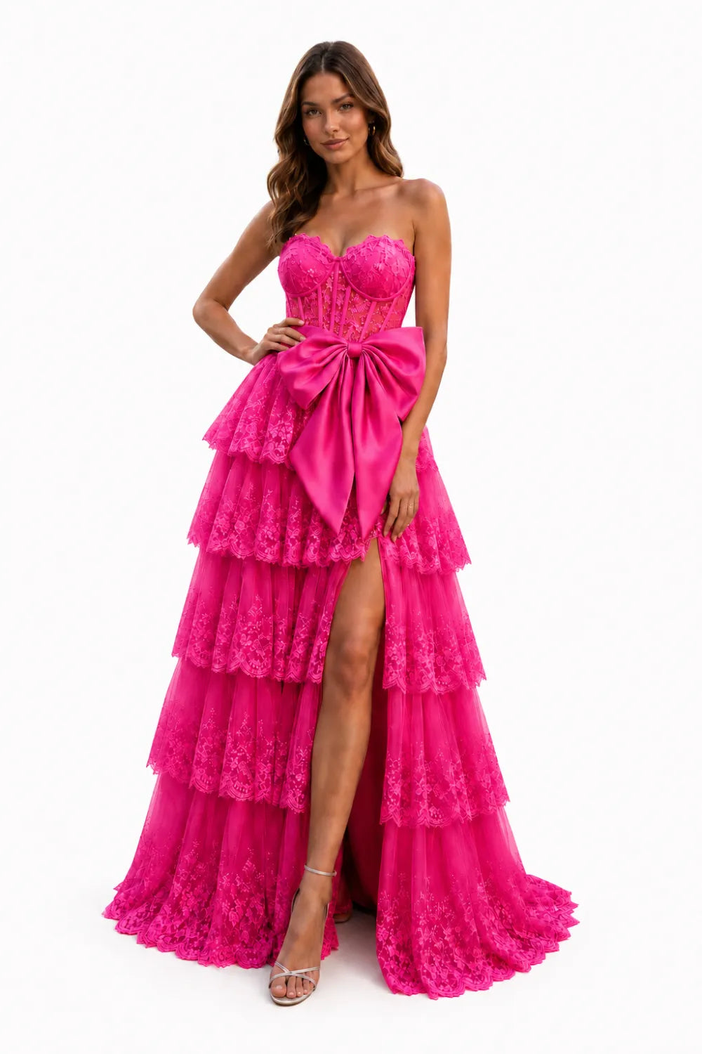 Elegant Backless Tulle Ball Gown