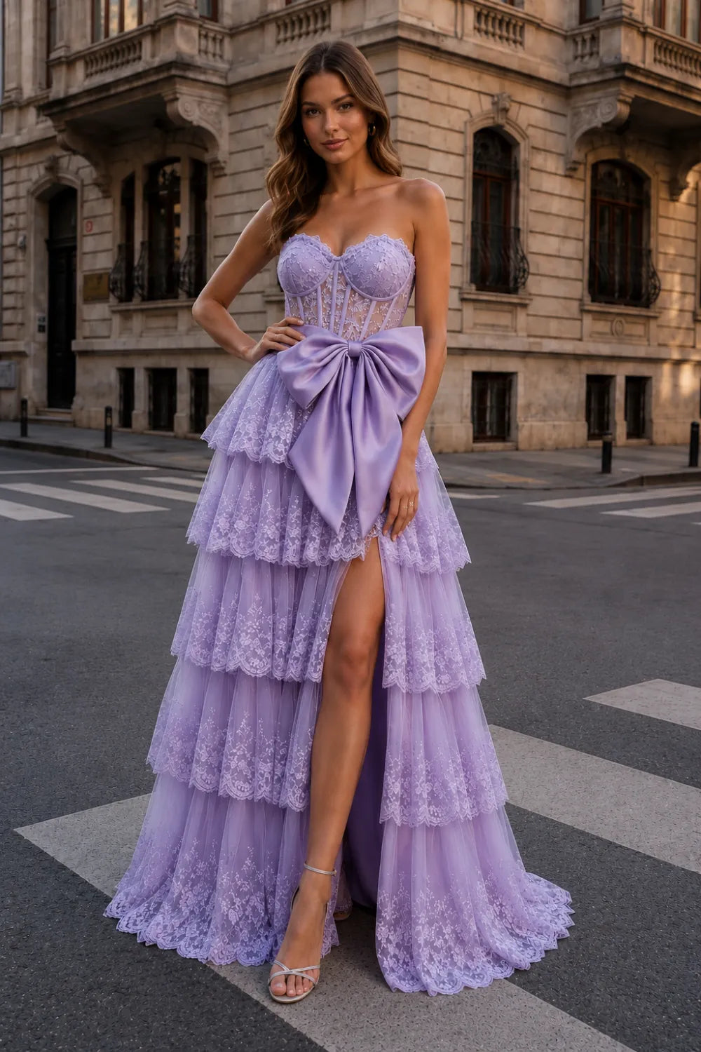 Elegant Backless Tulle Ball Gown