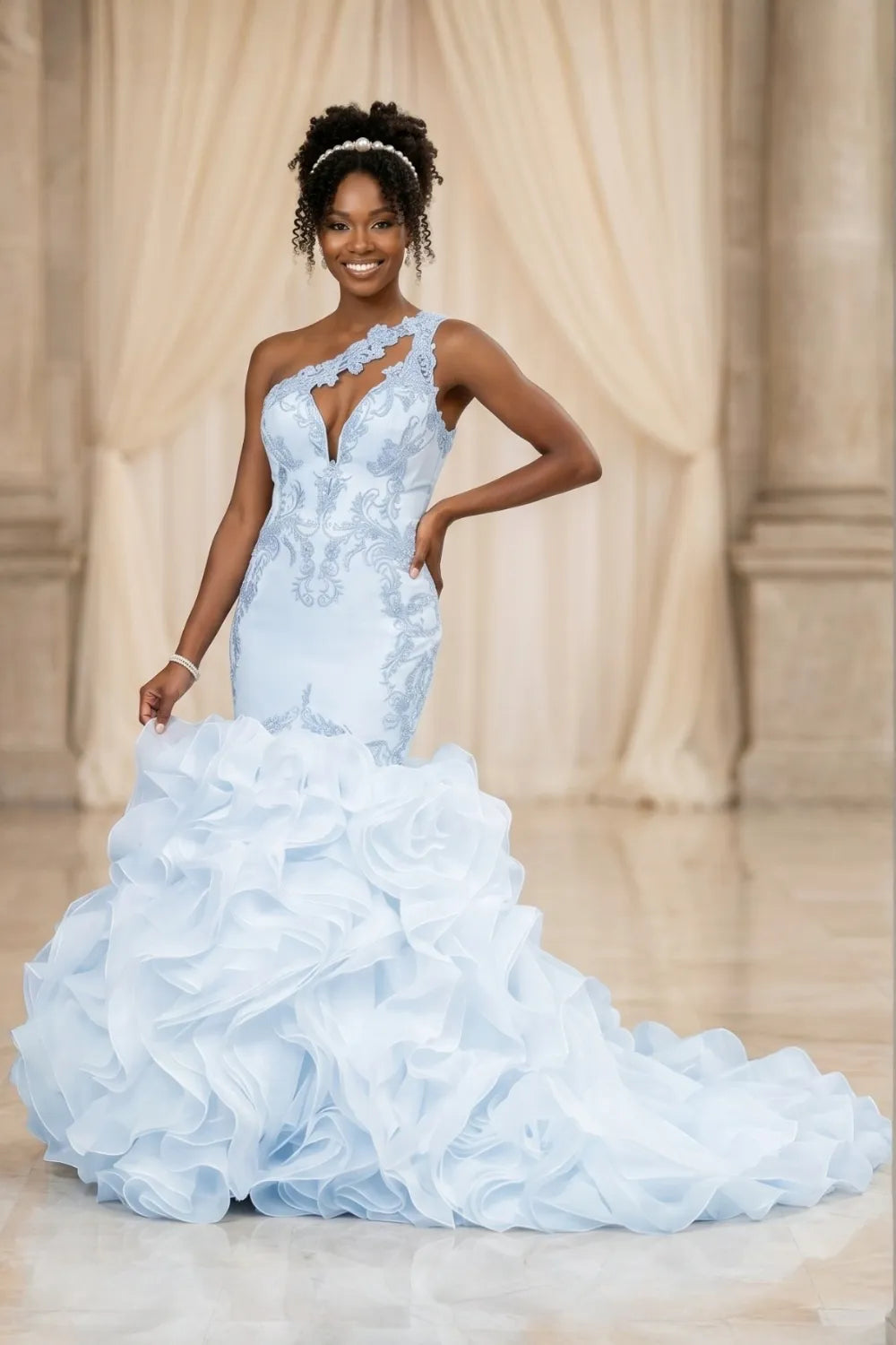 Aurora Ruffle Gown
