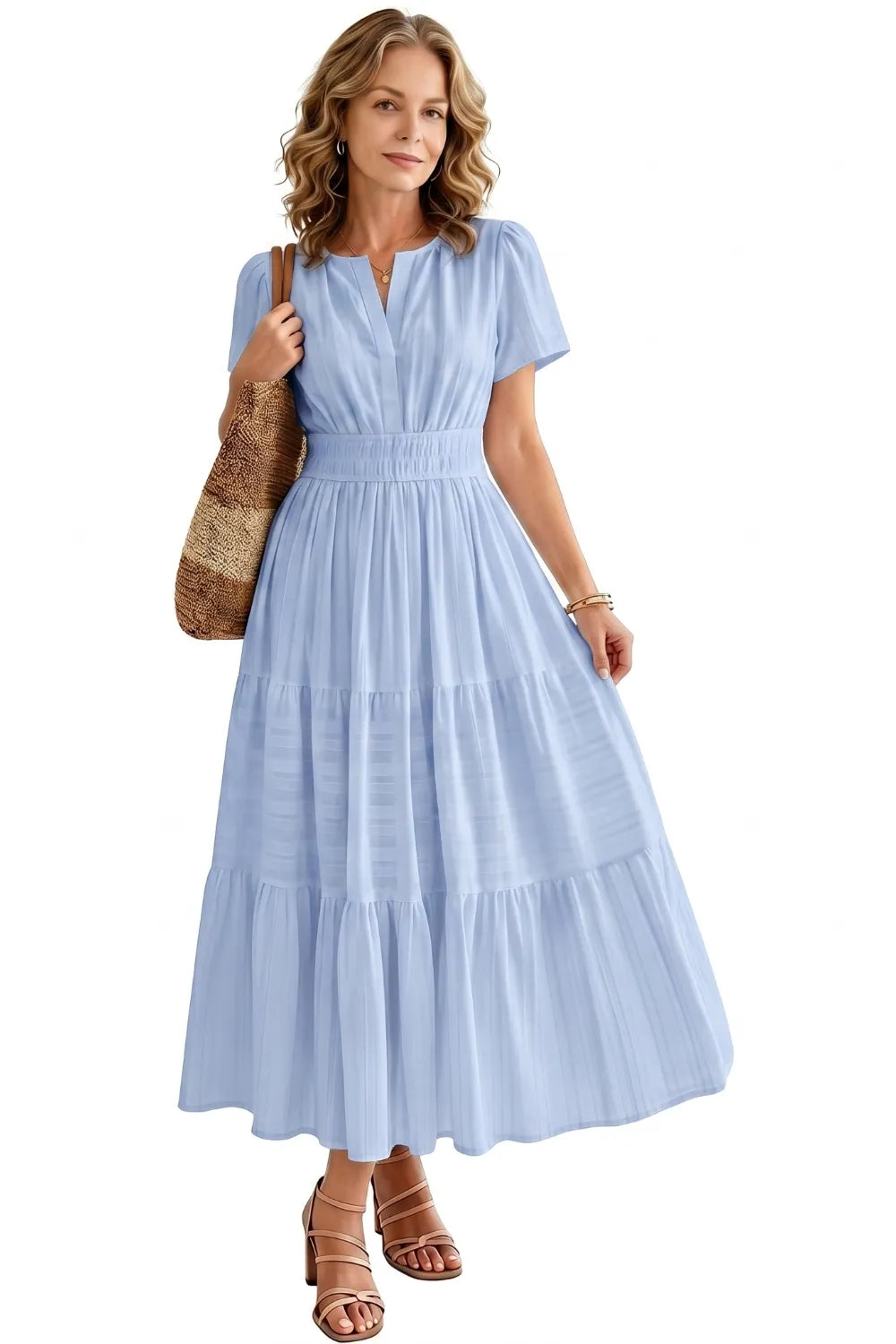 Casual Flowy Chiffon Wedding Guest Dress