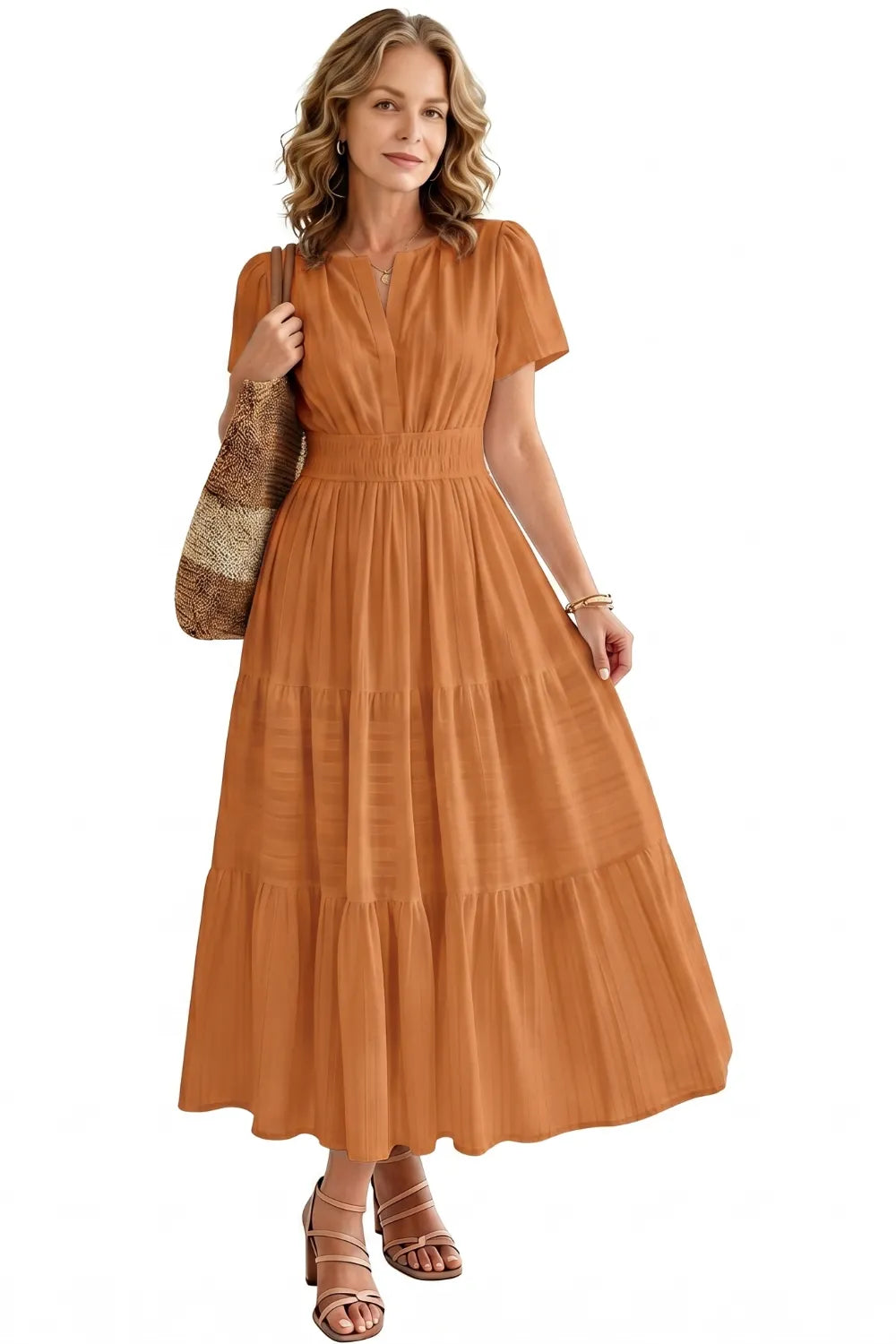 Casual Flowy Chiffon Wedding Guest Dress