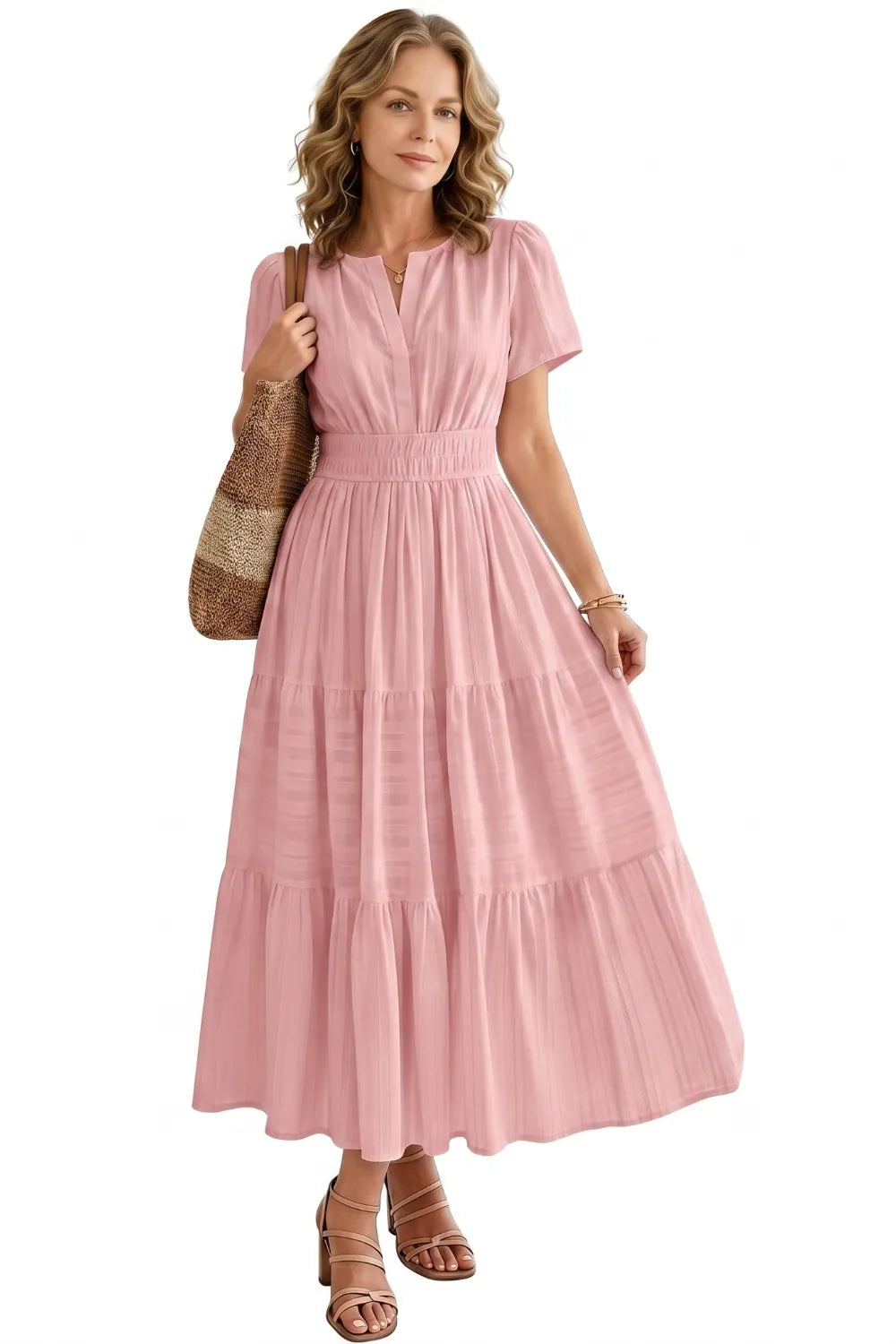 Casual Flowy Chiffon Wedding Guest Dress