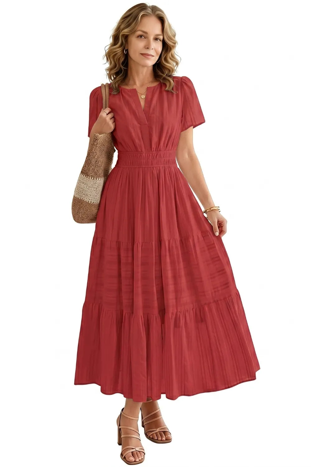 Casual Flowy Chiffon Wedding Guest Dress