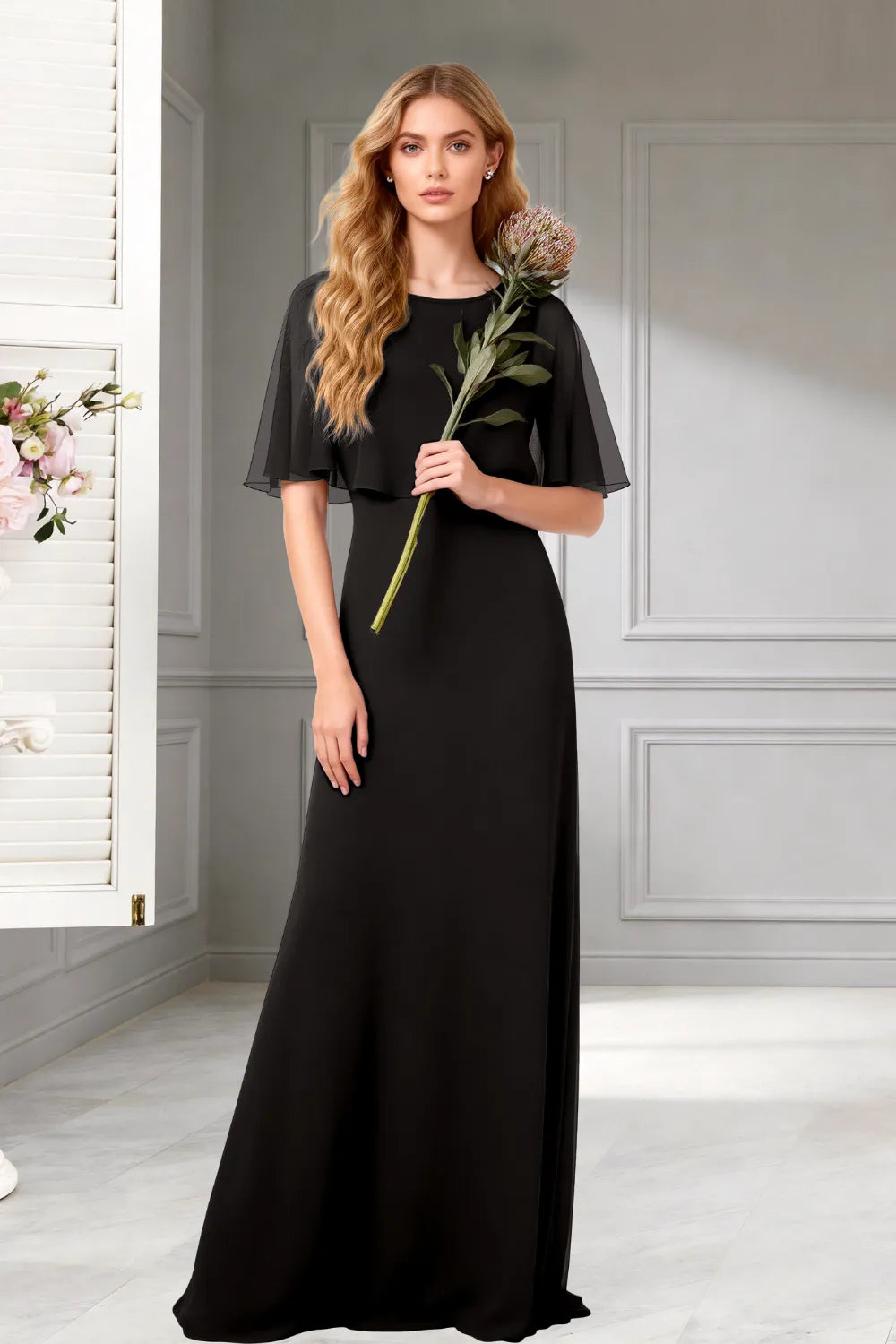 Moonlight Muse Long Chiffon Gown