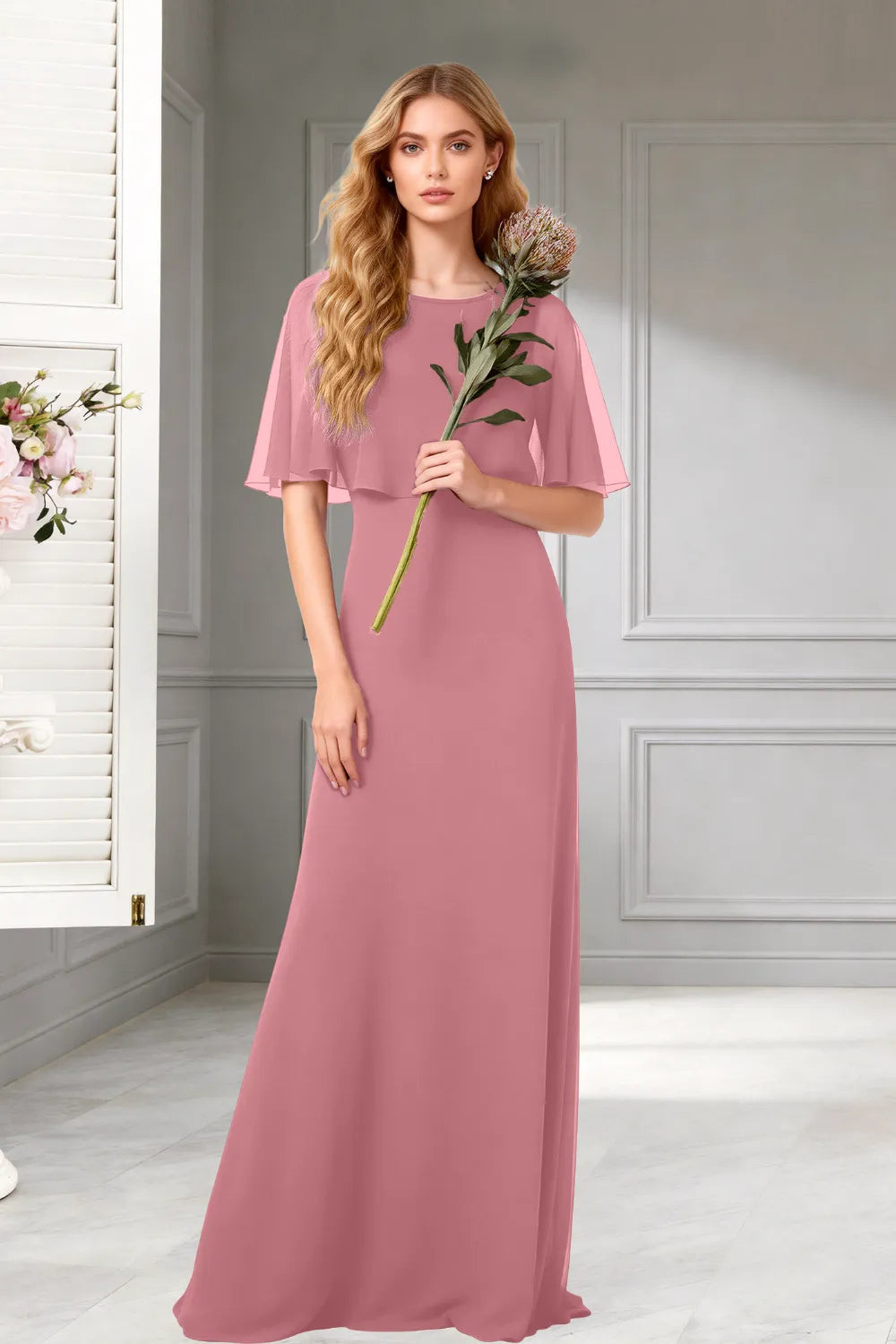 Moonlight Muse Long Chiffon Gown