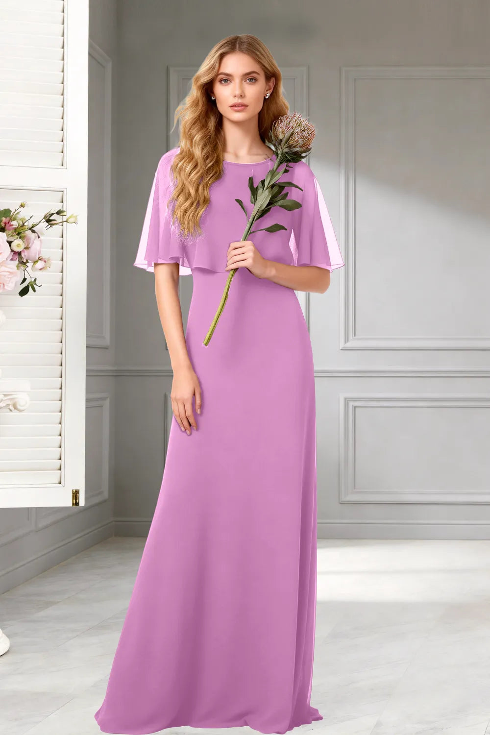 Moonlight Muse Long Chiffon Gown