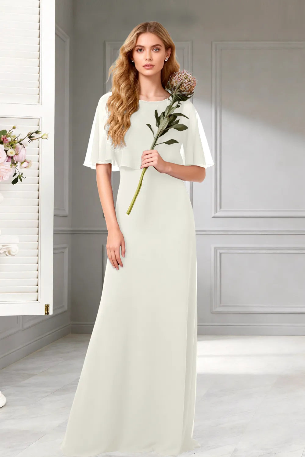 Moonlight Muse Long Chiffon Gown